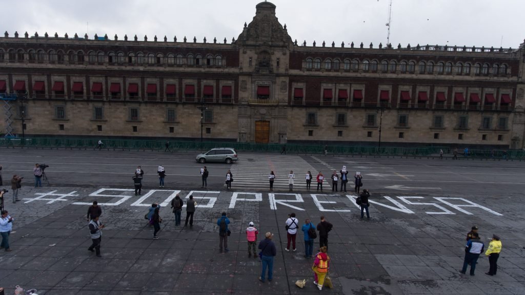 Protesta de periodistas contra violencia