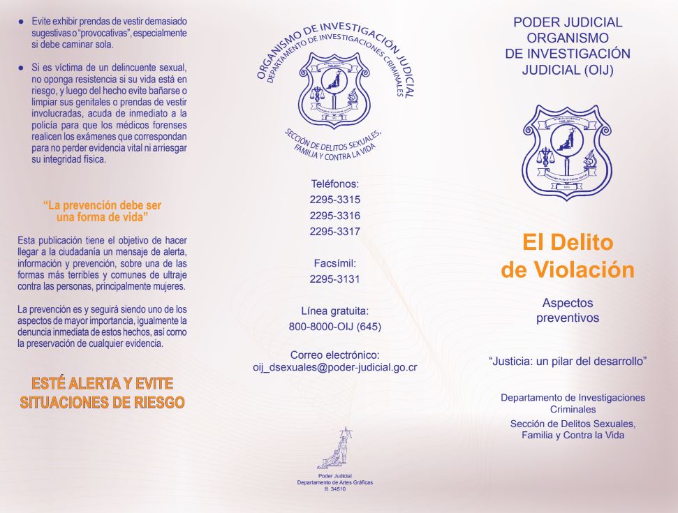 OIJ de Costa Rica recomienda a las mujeres no usar ropa “provocativa” para evitar violación